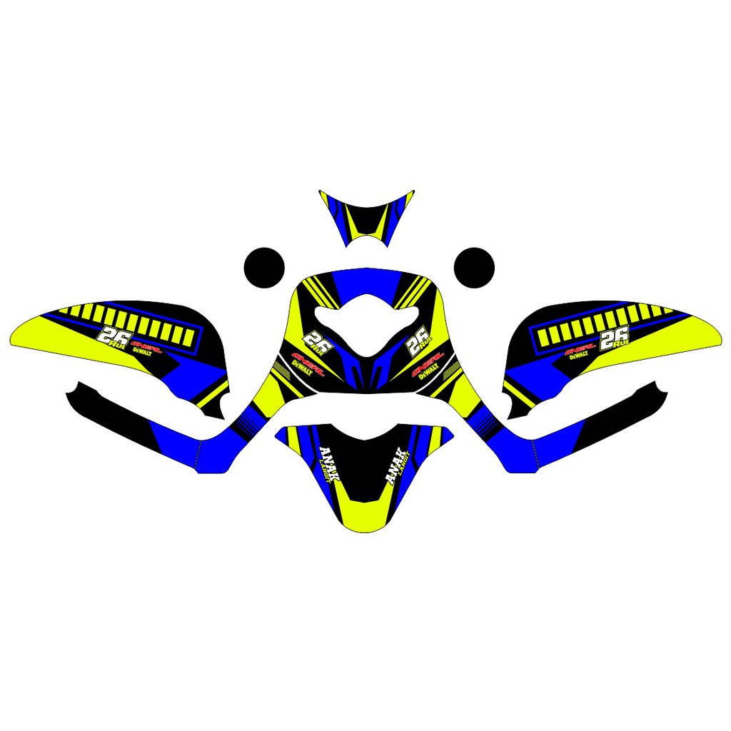 SCOOPY STIKERCUSTOM FULL BODY DEKAL STICKER STRIPING