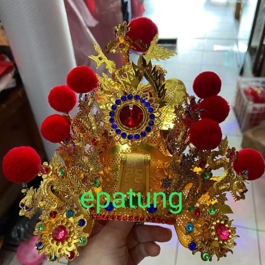 topi mahkota - ong bo / dewa ong ya - 12 inch