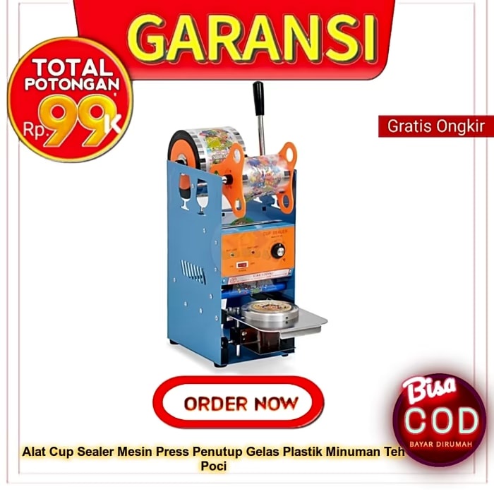Cup Sealer Mesin Press Alat Penutup Gelas Plastik Minuman Teh Poci