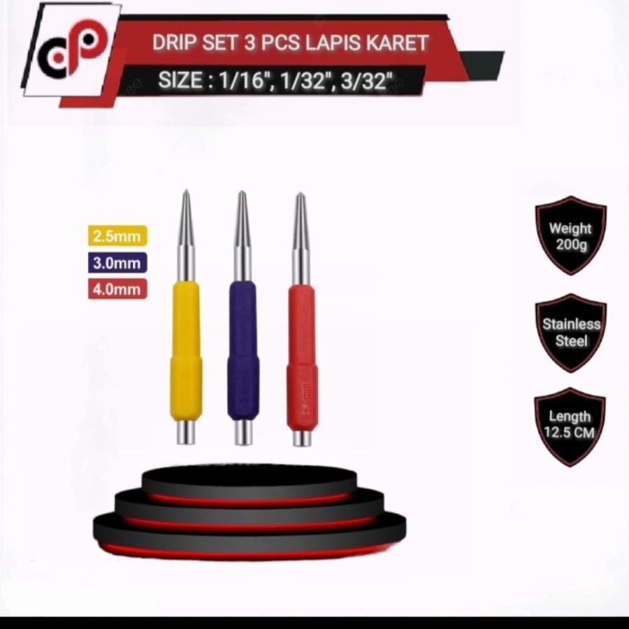 Drip 6&quot; Lapis Karet 1 Set 3 Pcs