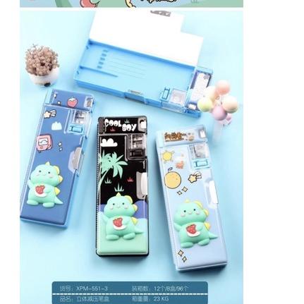 

Miliki - pencil case magnet squishy motif dinosaurus satuan ,.