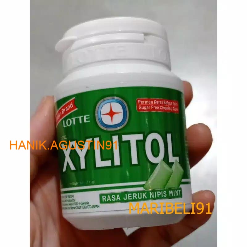 

Xylitol - Permen Karet Bebas Gula - Xylitol Jeruk Nipis Mint Botol 58g maribeli91