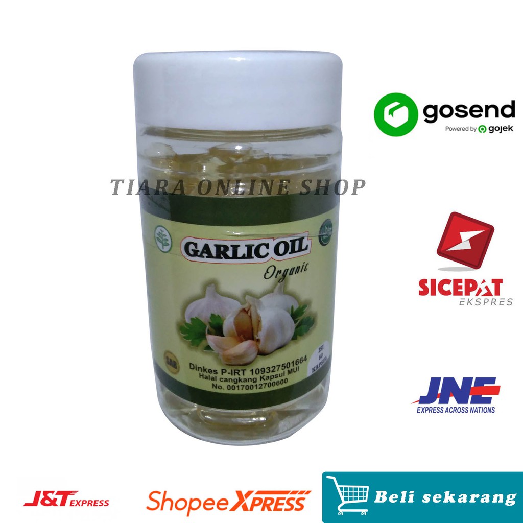 Garlic Oil Pure Organic isi 60 Kapsul Original SAB