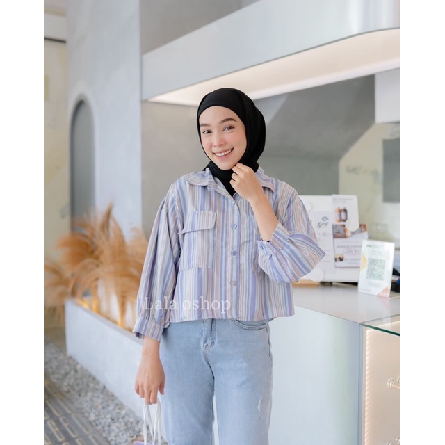 Cute Pastel Shirt (kemeja garis2 dengan warna pastel)