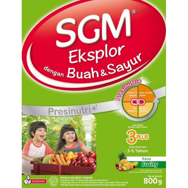 Sgm Eksplor 3 Plus Buah Dan Sayur 800gr Shopee Indonesia
