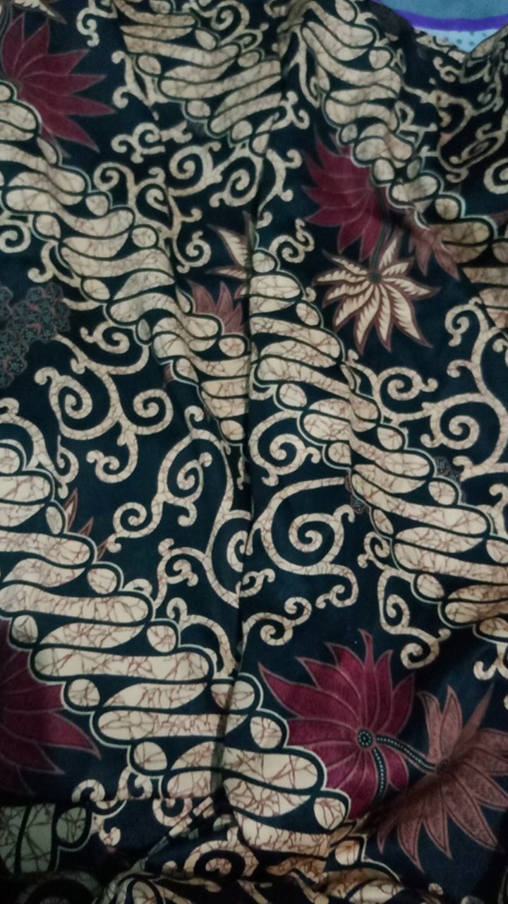 Couple Batik Kenanga Black / Rok Prisket Dengan Kemeja