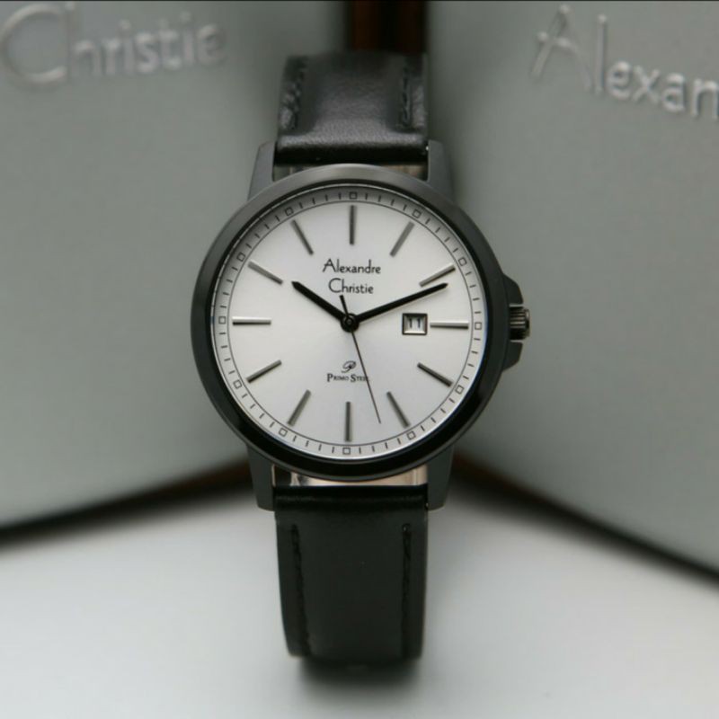 ALEXANDRE CHRISTIE AC1014 BLACK KULIT WANITA.ORIGINAL GARANSI RESMI 1TAHUN