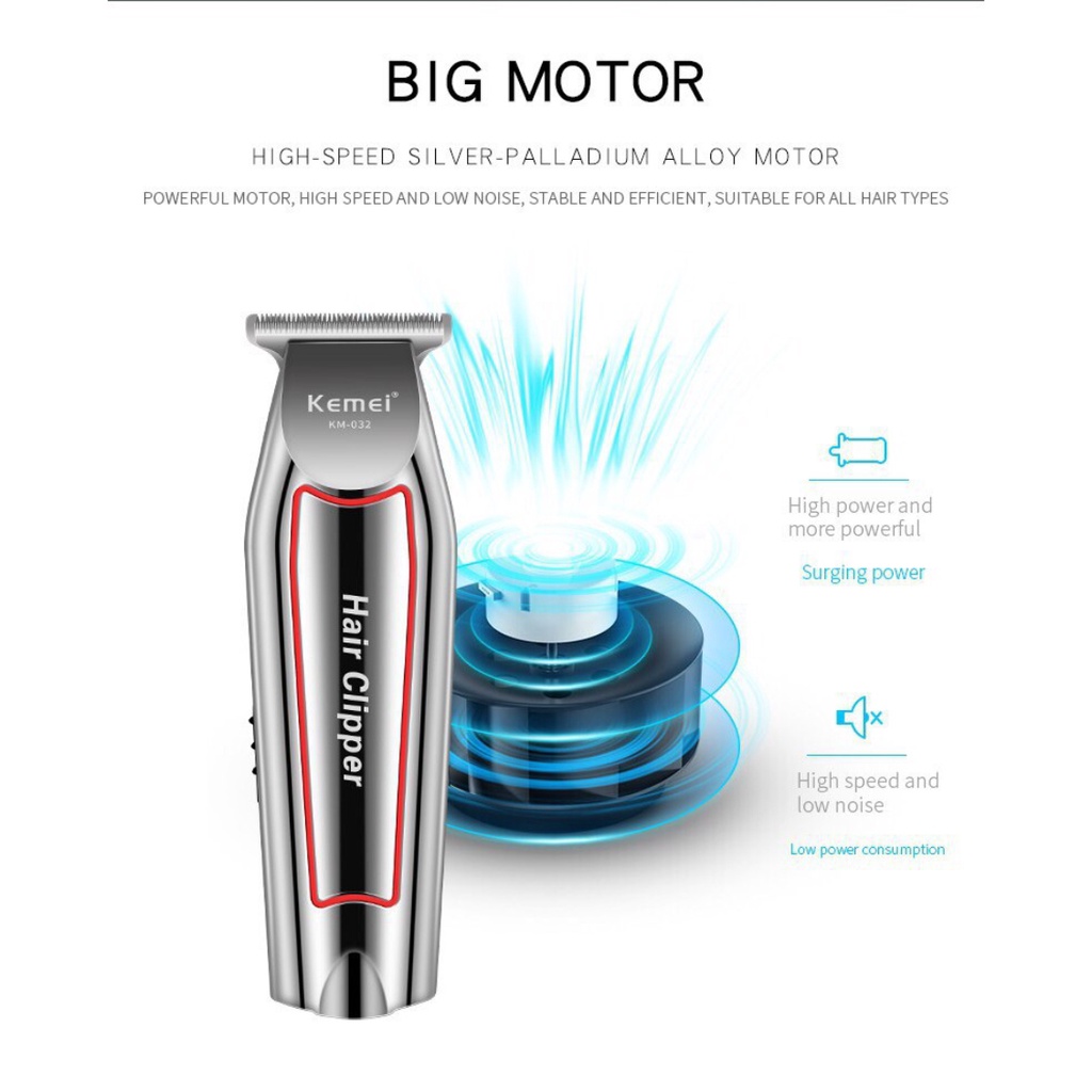 SHINE STAR - Hair Clipper Kemei Detailer KM-032 Mesin Cukur Rambut Kumis Jenggot Cordless