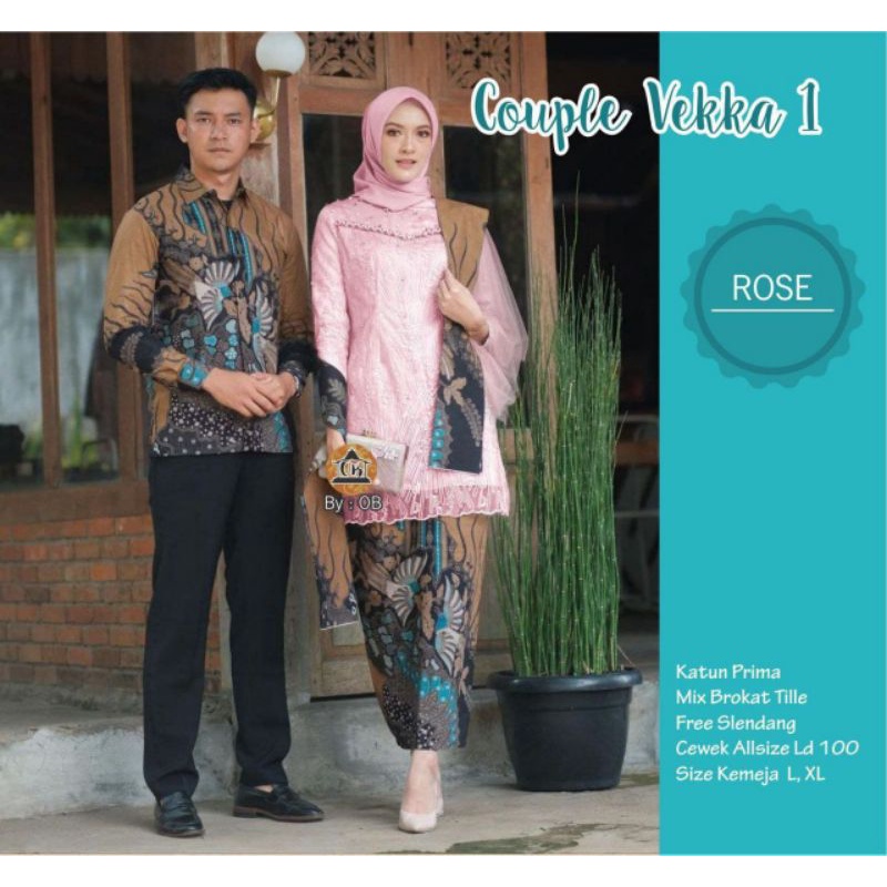 Couple Vekka ,Kebaya Rok Span Free Selendang