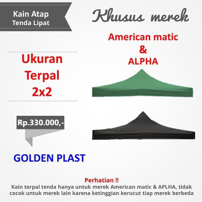 Atap Tenda Lipat American Matic Ukuran 2X2 ( Hanya Atap Terpal Saja)