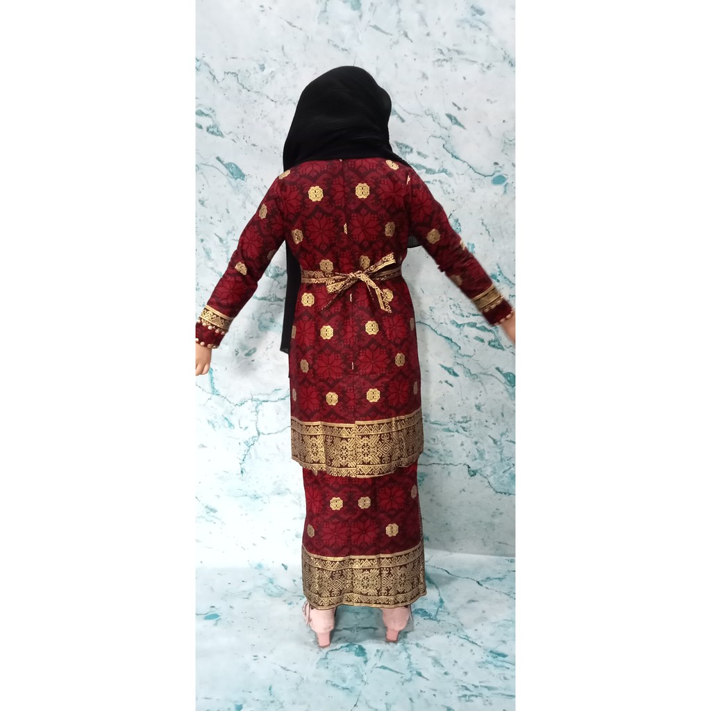 SETELAN TUNIK ANAK SONGKET DIANDRA DAN MALIKA ANAK /KURUNG BATIK JUPRI BATIK COUPLE RUMAH KEBAYA BANDUNG RUMAH SONGKET BANDUNG