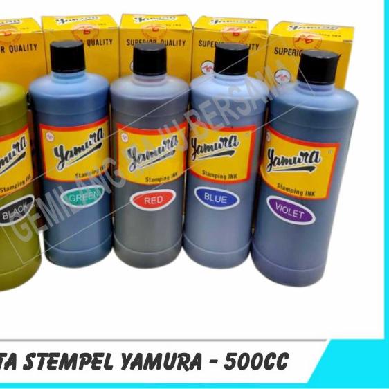 

➴ Tinta Stempel Yamura 500cc (Biru, Hijau, Hitam, Merah, Violet) - Biru ◙