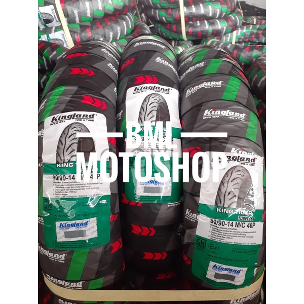 Ban Motor Tubeless Kingland 90/90-14 Tiger Free Pentil Ban Motor Matic Ring 14 Ban Luar Motor