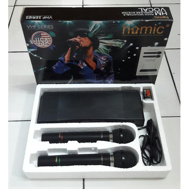 Mic / Microphone HOMIC Double Wireless HM-306 HM306 VHF Series