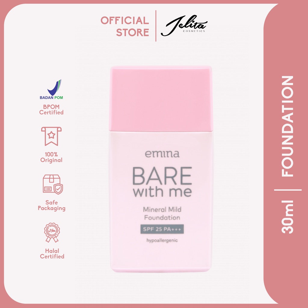 EMINA BARE WITH ME SPF25 FOUNDATION 30ML