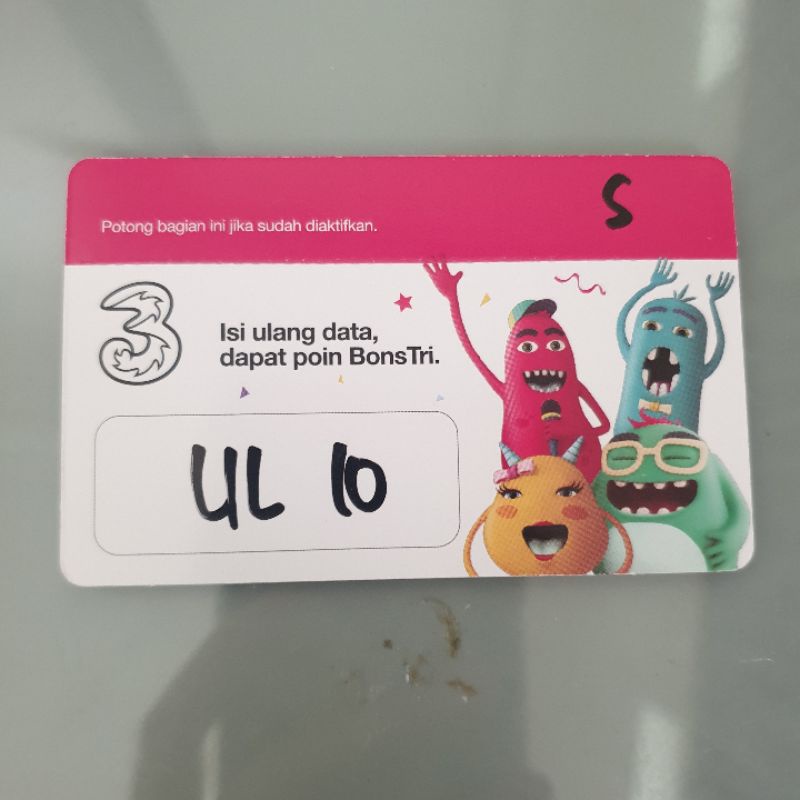 Voucher Isi Ulang Paket Data Tri Three 3 Unlimited 10GB 10 GB