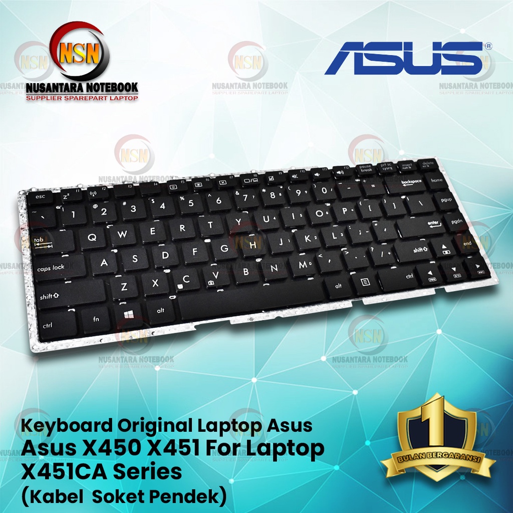 Keyboard Asus X450 X451 Kabel Soket Pendek for Laptop Series X451CA