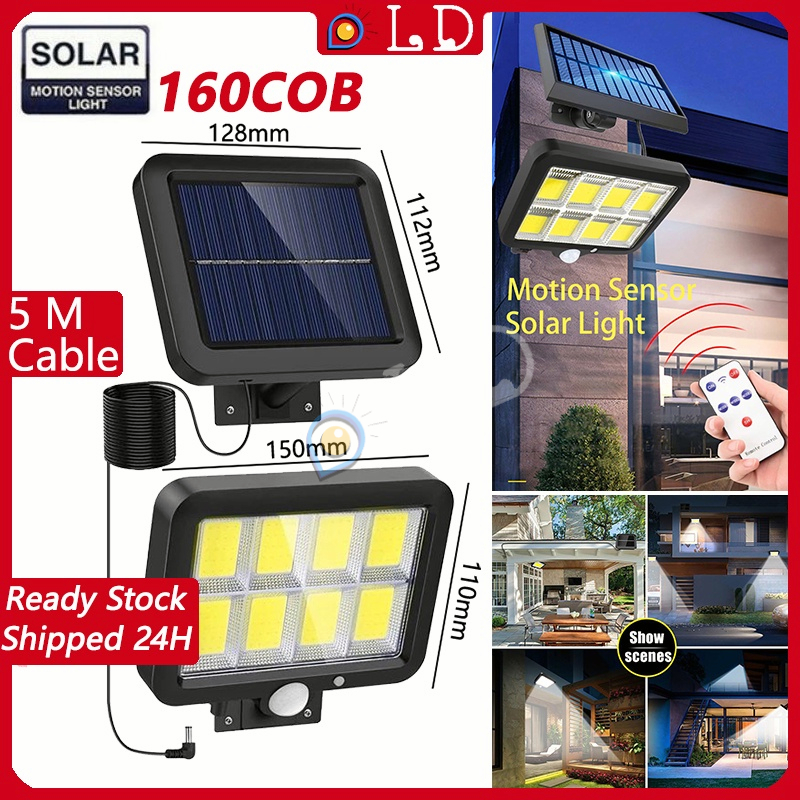 [COD] 160COB Lampu Taman Tenaga Surya LED /Lampu Tembak Tenaga Matahari - Lampu Sorot Solar Cell Lampu Sensor Gerak Lampu Tenaga Surya Lampu Sorot Dengan Remote Waterproof