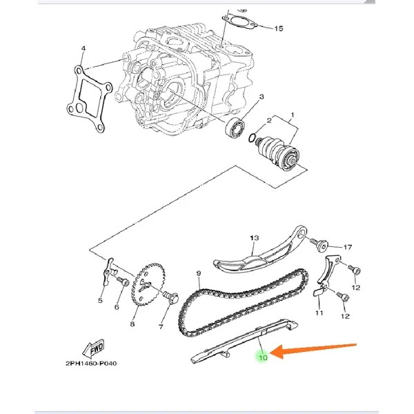 KARET LIDAH BUSUR TENSIONER BAWAH MIO J SOUL GT FINO FI XRIDE 115 JUPITER Z1 VEGA FORCE FI ORIGINAL YGP 54P-E2231-00