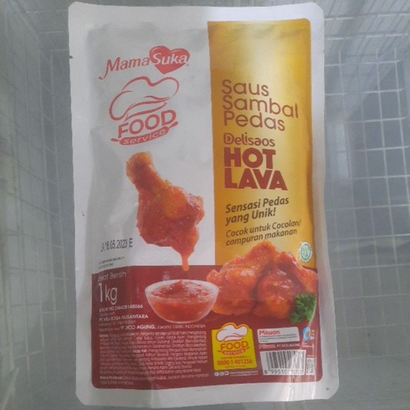

Mama suka delisaos Saus Sambal Hot Lava 1kg
