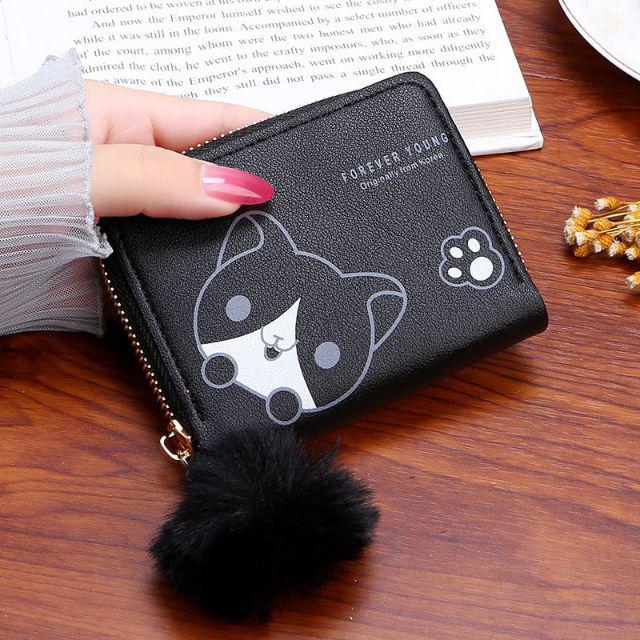 EV -  D28 DOMPET KELLY BELLY DOMPET MINI  WANITA  REAL PICT IMPORT-Hitam
