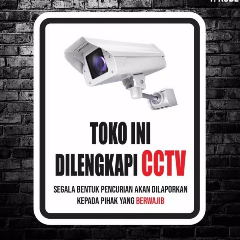 

stiker vinyl TOKO INI DILENGKAPI CCTV UK.10×15 cm