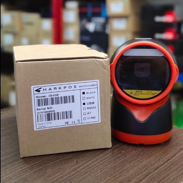 SHARKPOS DS4208 DESKTOP SCANNER BARCODE 1D 2D DS 4208 USB AUTO SCAN SCANNER BARCODE HARGA DS-4208 SCAN BARCODE QR LAYAR HP