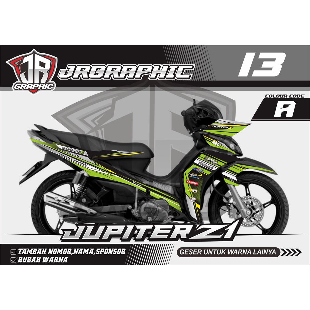 STRIPING JUPITER Z1-DECAL STRIPING JUPITER Z1 RACING HARIAN-STIKER JUPITER Z1 VARIASI RACING-DEKAL J