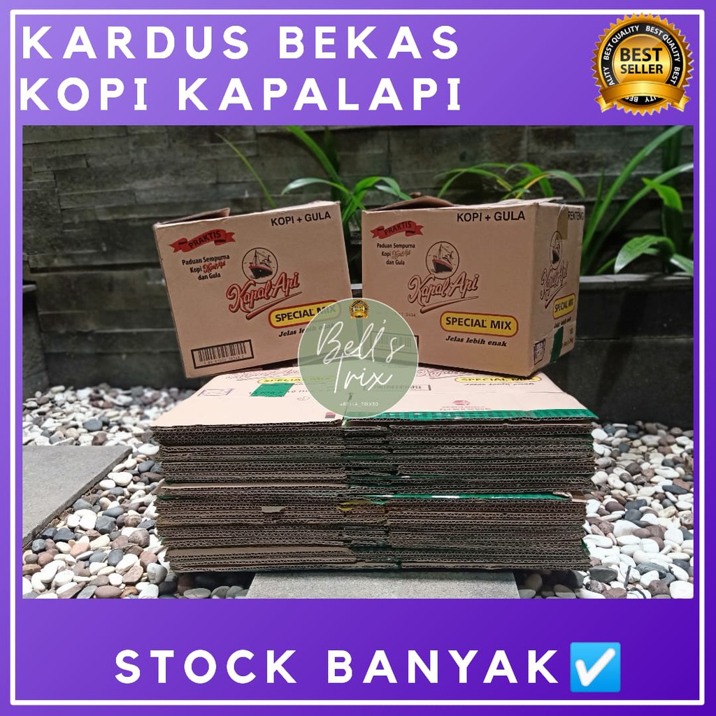 KARDUS BEKAS KAPAL API UK KECIL 27cm x 23cm x 23cm/kardus bekas/kardus packing/dus packing/packing