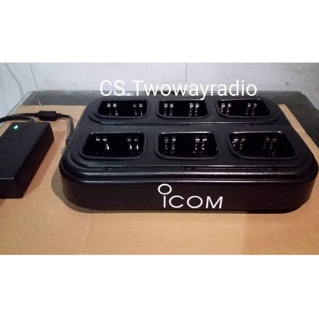 MULTIPLE CHARGER HT ICOM V80 U80 V80E / CAS 6 SLOT BATERAI BP265 / BP 265 / BC193