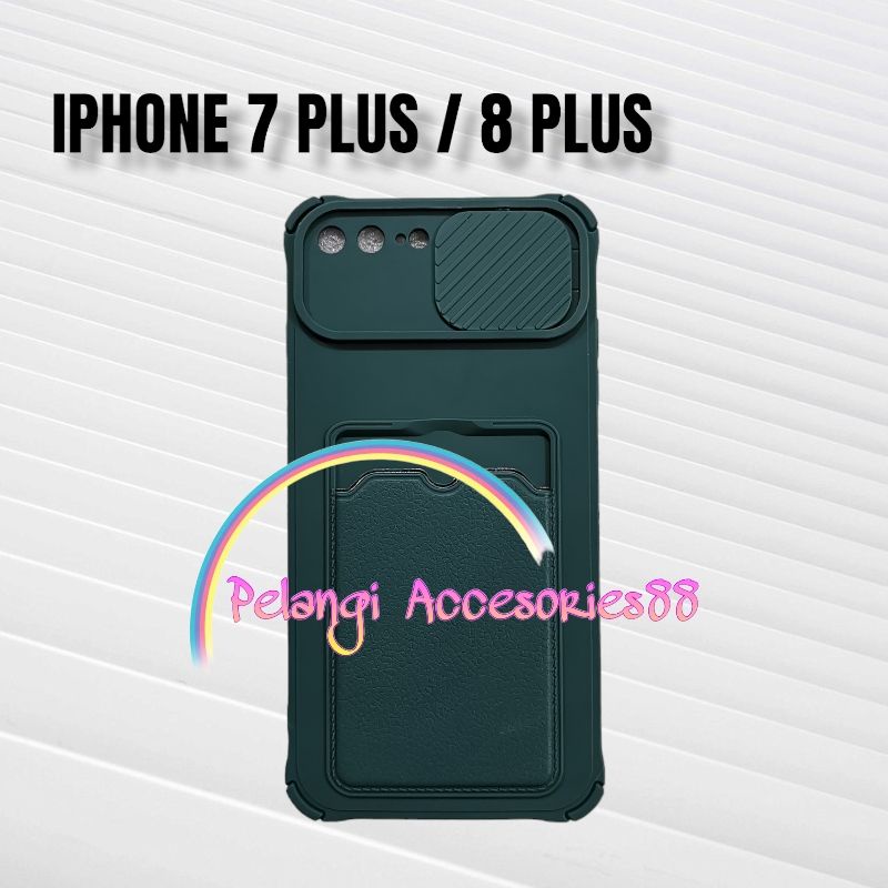 CASE IPHONE 7 PLUS / 8 PLUS CASE SOFTCASE SLEDING WARNA WARNI