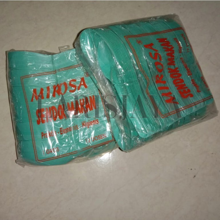 Sendok plastik Bebek hijau MIROSA/Sendok Plastik/Sendok Bebek Plastik