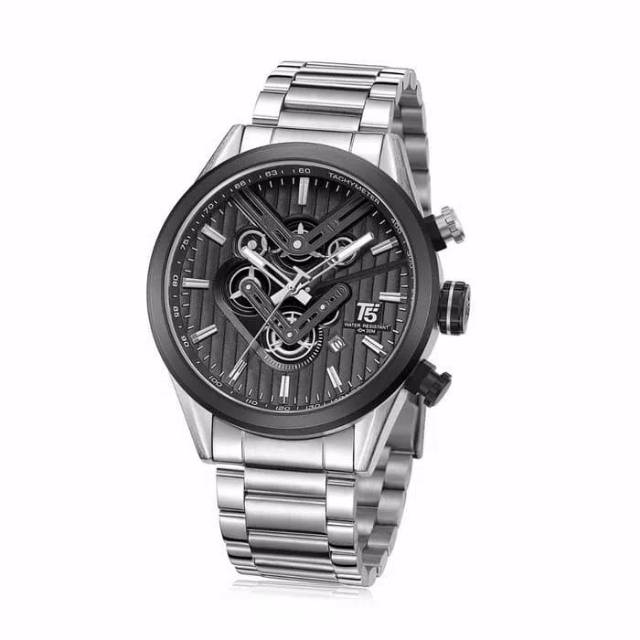 Jam T5 H3628 stainless chronograph bergaransi free box