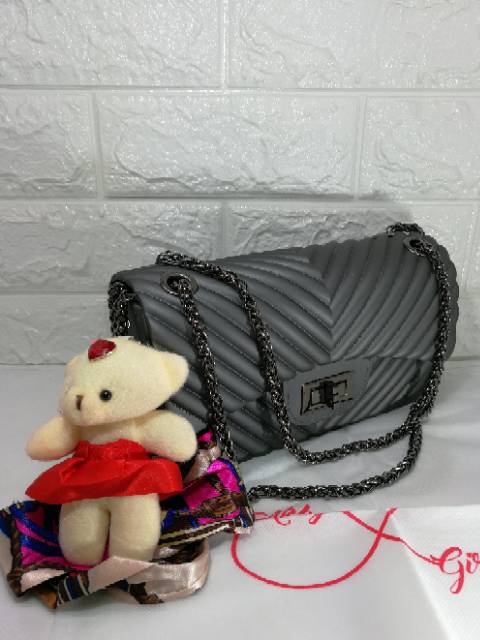 Tas jelly bag matte checron BN 18 ready jakarta