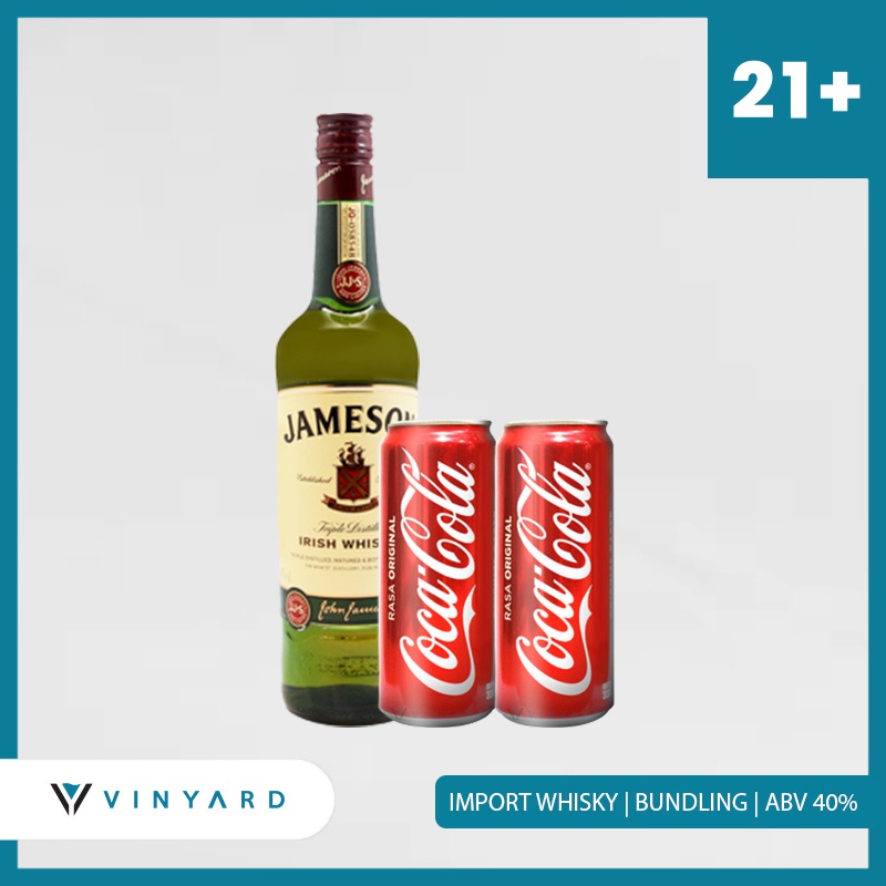 Jameson Irish Whisky 700 Ml + 2 Coca cola can 250 ml