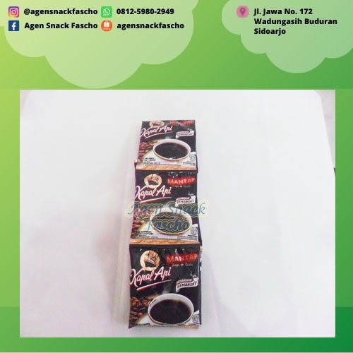 

Kapal Api Mantap kopi + gula 25 gram isi 10 sachet