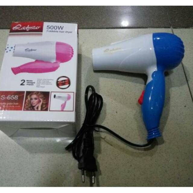 HAIR DRYER LADYSTAR TERMURAH/ PENGERING RAMBUT SERBAGUNA LIPAT MINI