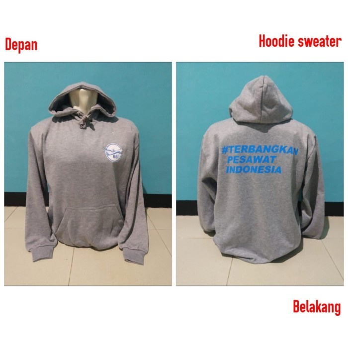 hoodie/sweater/jaket keren PESAWAT R80 HABIBIE
