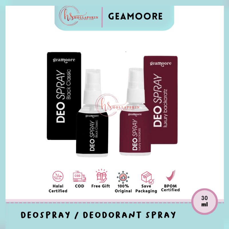 (SIAP KIRIM) DEODORANT SPRAY BY GEAMOORE DEOSPRAY TAWAS BY GEAMOORE DEO SPRAY PENGHILANG BAU KETIAK 