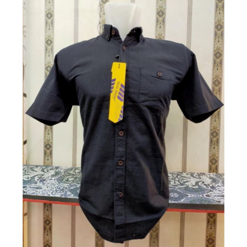 Kemeja Pendek Pria Polos Distro Merk Tote Sport Original Katun Serat Ukuran M L XL Kemeja Keren Premium Terbaru Kemeja Cowo Cowok Laki Laki-laki Standar Jumbo