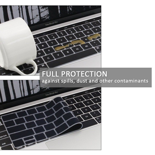 Silicone Pelindung Keyboard Cover Protector MacBook Pro Touch Bar 13 and 15 inch 2019 2018 2017 2016 Model: A2159, A1989, A1990, A1706, A1707