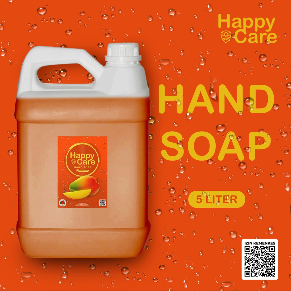 HAPPY CARE Sabun Cuci Tangan Anti Bacterial Refill 5L IZIN KEMENKES