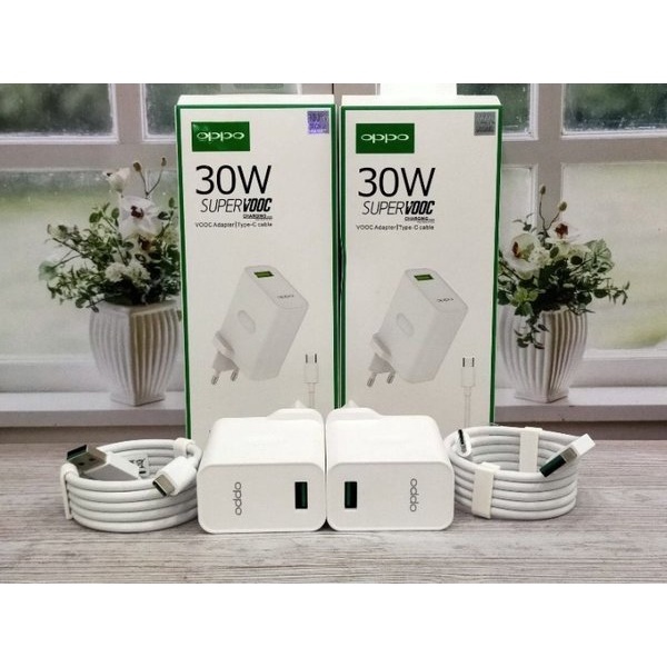 CHARGER OPPO RENO 4 ADAPTER CAS OPPO TYPE C VOOC 30W FAST CHARGING ORI