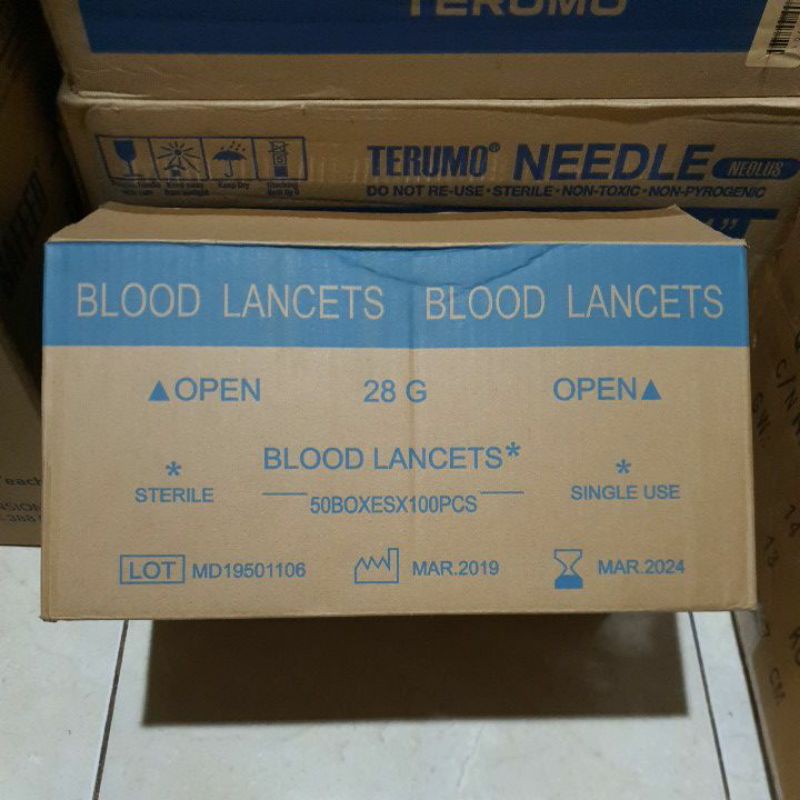 Jarum Lancet Homecare Lotus / Blood Lancet isi 100 pcs / Ukuran 28 G