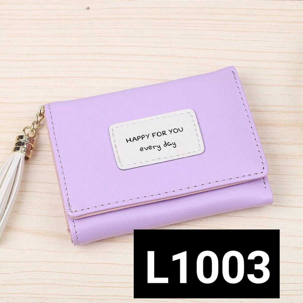 (COD) DOMPET LIPAT WANITA DOMPET CANTIK DOMPET KULIT IMPORT MALL SHOPPING