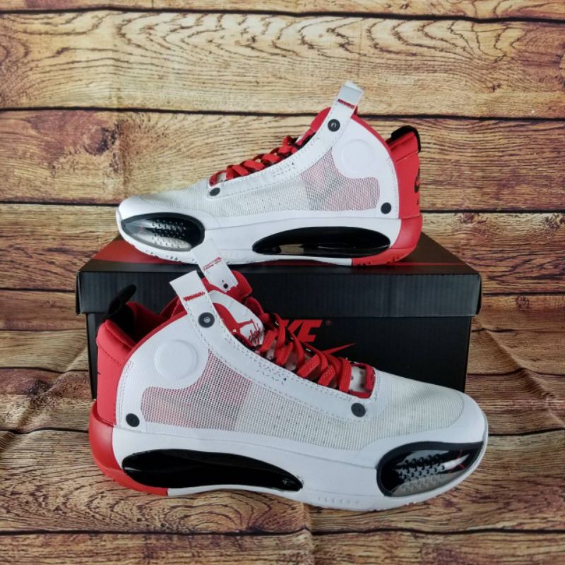 SEPATU PRIA NIKE AIR JORDAN 34 WHITE RED