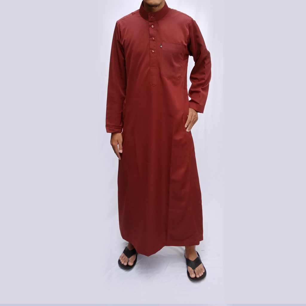 Farrasi Jubah Pria / Baju Muslim Pria-Marun