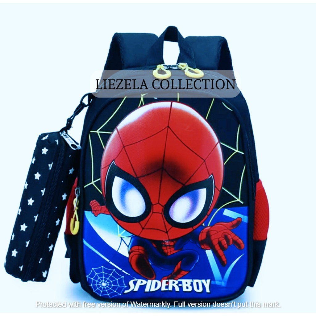 Tas Ransel Anak Sekolah / Tas Anak PAUD TK SD / Tas Anak Karakter Sepiderman /Tas Spiderman