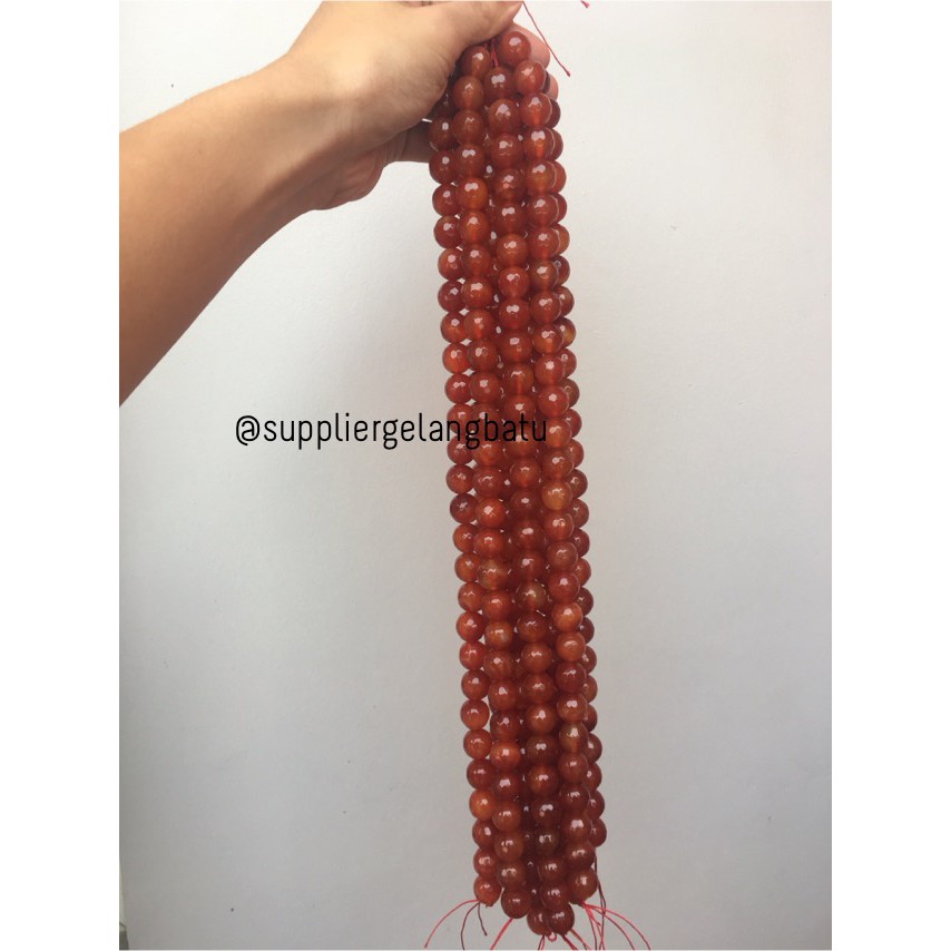 batu beads CUTTING 14mm orange carnelian faceted agate oren aksesoris model craft pria wanita trend