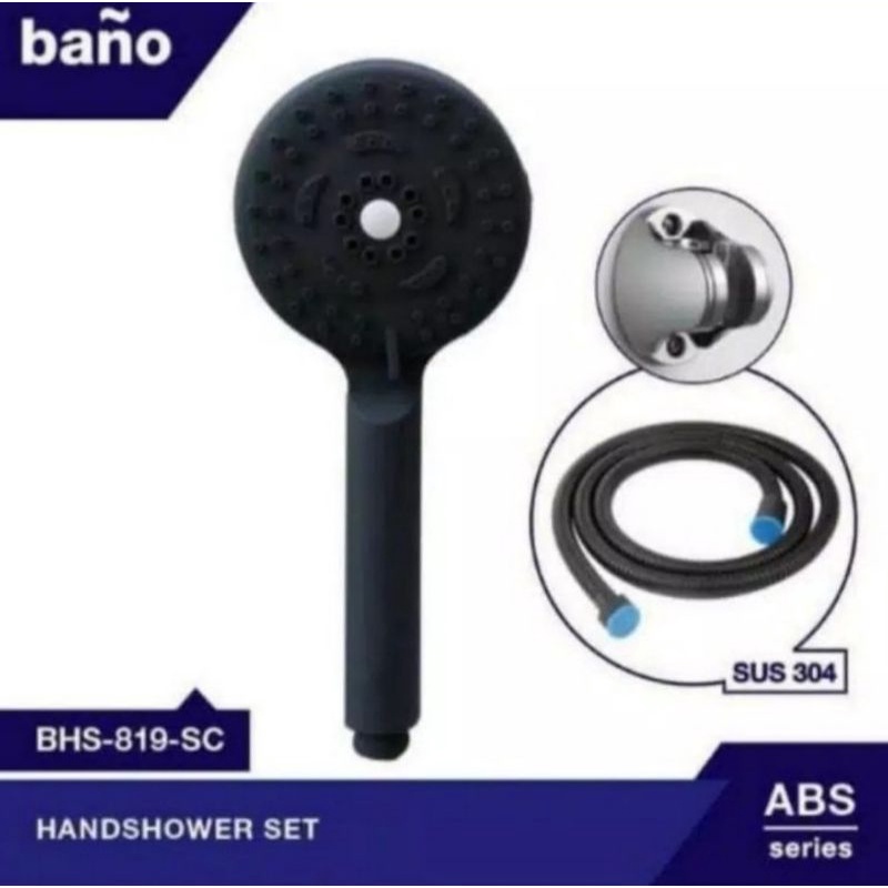 Hand shower set bano black / shower set bano hitam / Shower hitam